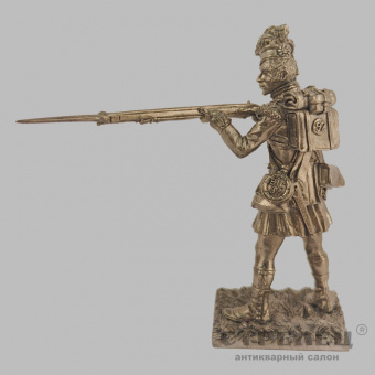 фото — оловянный солдатик «рядовой 92-го гордона полка. шотландцы, 1815 г.». гк